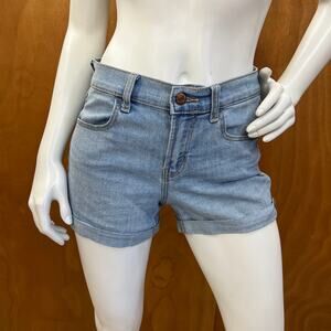 GAP Light Wash Cuffed Denim Shorts Women’s Size 2 Stretch Cotton Blend
